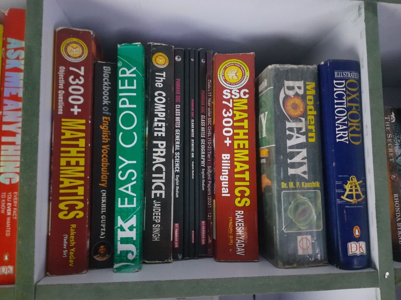 English vocabulary, mathematics and dictionaries